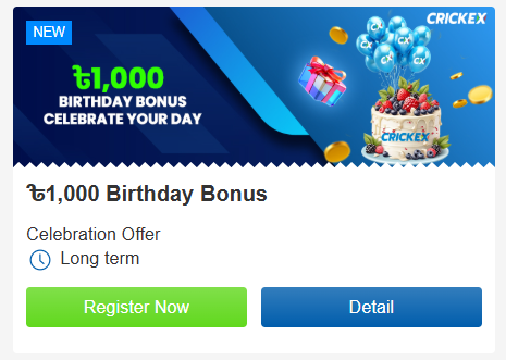 Crickex promo code today for birthday