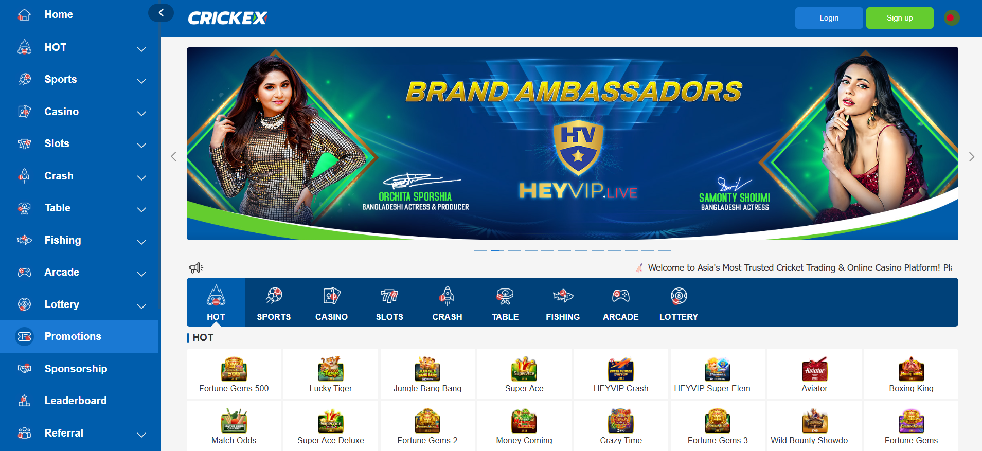 Crickex promotion bonus in Bangladesh